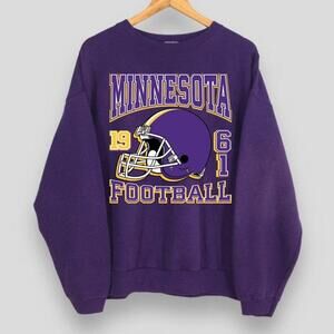Minnesota Vikings 1961 Football Helmet Crewneck 1990_S Inspired